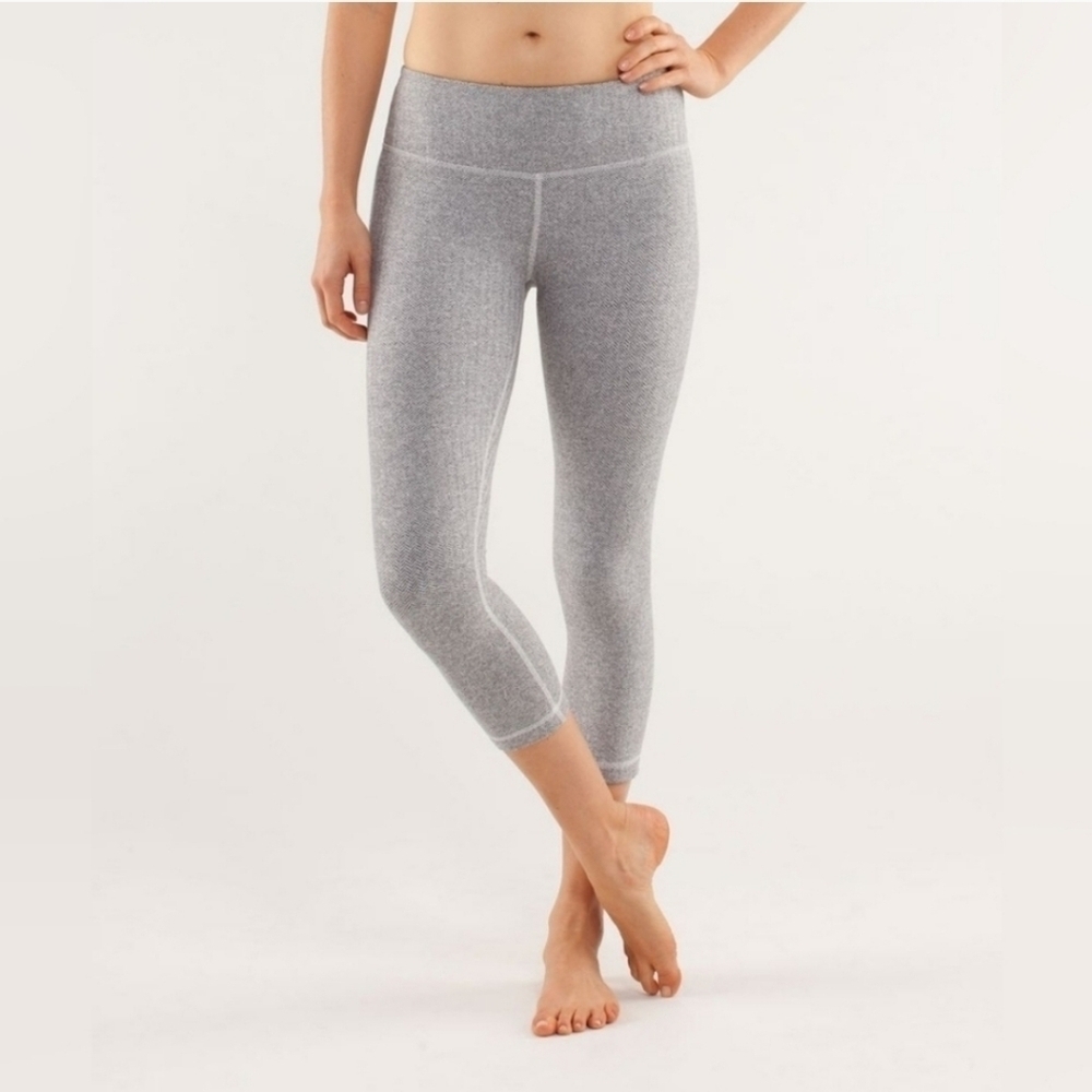 Lululemon Luon Wunder Under in Ghost Herringbone 6